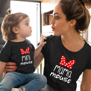 Family Tshirts Fashion Mommy And Me Clothes MAMA And MIMI  Family Matching Clothes Cotton Tops Mother Baby Girl Clothes Tshirts