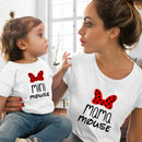 Family Tshirts Fashion Mommy And Me Clothes MAMA And MIMI  Family Matching Clothes Cotton Tops Mother Baby Girl Clothes Tshirts