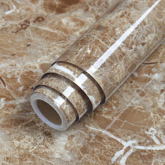 Wokhome selbstklebender PVC-wasserdichter ölbeständiger Marmor-Tapeten-Kontaktpapier-Wand-Badezimmer-Küchen-Möbel-Renovierungs-Aufkleber