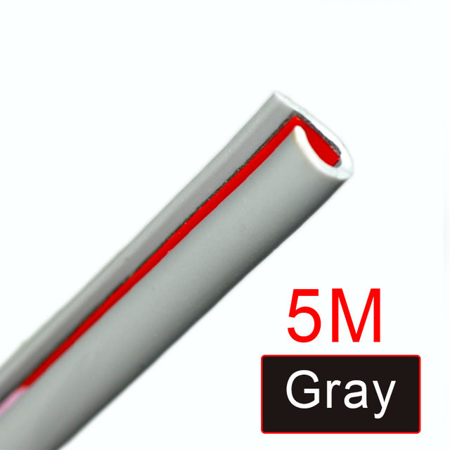 2.5m/5m/10m U Type Universal Car Door Protection Edge Guards Trim Styling Moulding Strip Rubber Scratch Protector For Car Auto