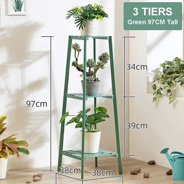 4 Layers Simplicity Wood Stand For Plants Landing Type Light Extravagant Multi-storey Shelf Indoor Flowerpot Frame Flower Stand