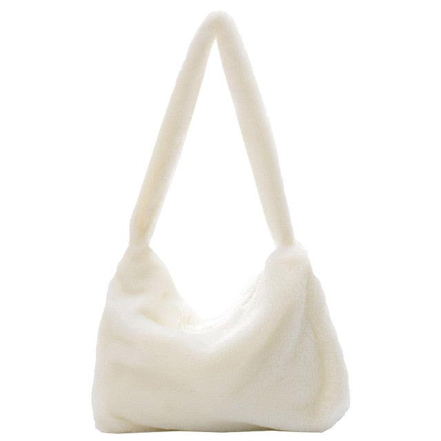 Fluffy Shoulder Messenger Bag Plush Soft Underarm Shoulder Fashion Casual Soft Crossbody Bags Women Totes Bags Clutch Bag