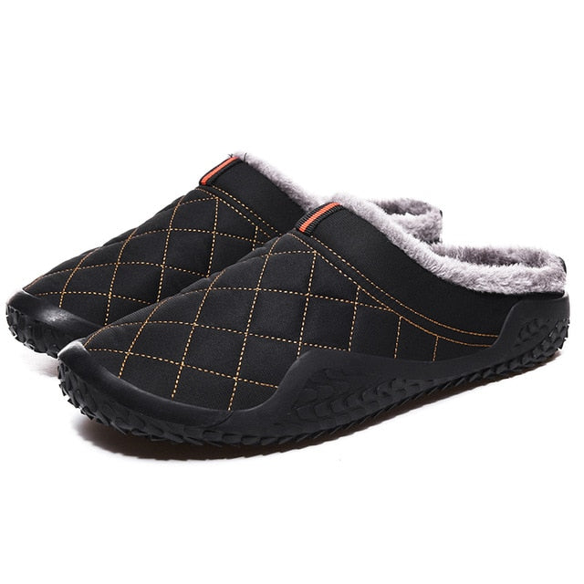 Cotton Slippers Men Winter Outdoor Men Shoes WaterProof Cold-Proof Casual Shoes Men Plush Warm Man Footwear Big Size 39-48
