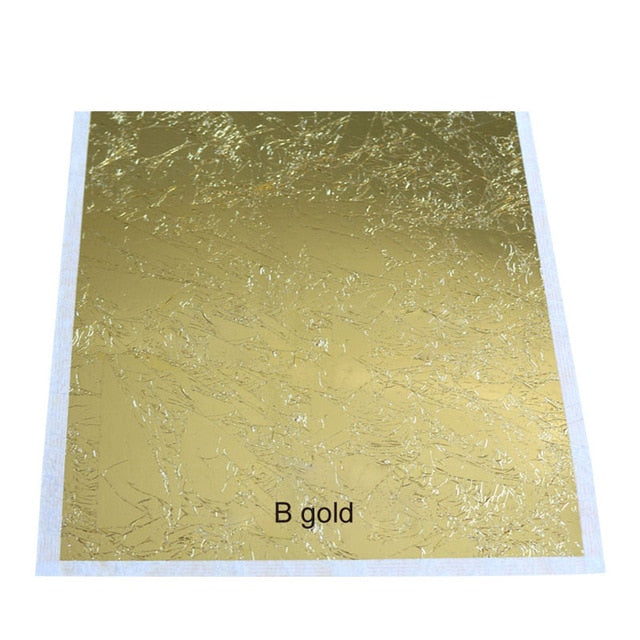 100 Stück Art Craft Design Papier Vergoldung Imitation Goldsplitter Kupferfolie Papiere DIY Craft Decor Blatt Blätter Blätter 14x14cm