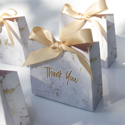 Nueva y creativa Mini caja de regalo de mármol gris para fiesta, Baby Shower, cajas de papel para Chocolate, paquete/cajas de dulces para recuerdos de boda