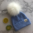 Winter Unisex Faux Fur Pompon Hat Scarf For Kids Boys Girls Knitted Baby Caps With Pompom Bonnet Children&