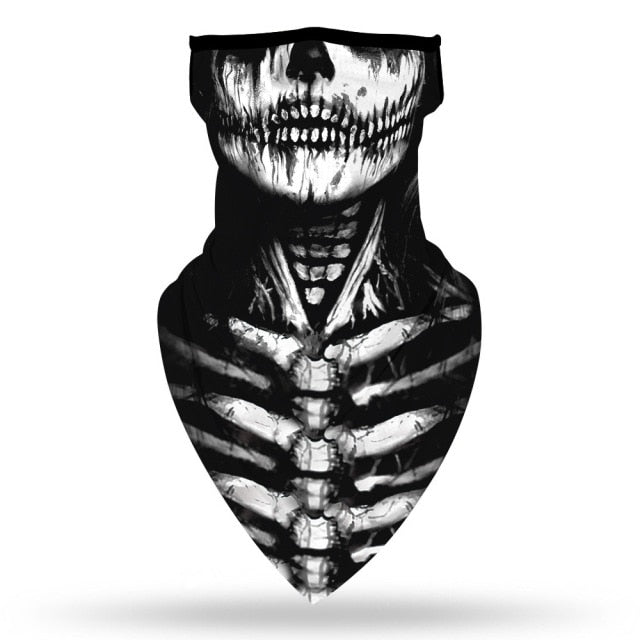 Halloween Skull Death Punk Scary Cosplay Face Mask Neck Scarf Masks Bandana Headband Balaclava