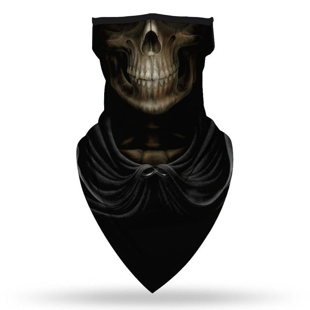 Halloween calavera muerte Punk miedo Cosplay cara máscara cuello bufanda máscaras Bandana diadema pasamontañas