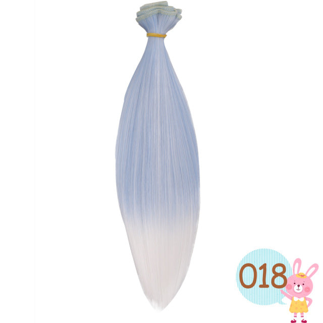 Cataleya Puppe Bjd DIY Hochtemperaturfaser 1 Stück 15 cm * 100 cm und 25 * 100 cm Perücke Färben Sie allmählich das Haar