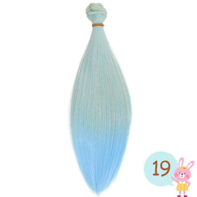 Cataleya Puppe Bjd DIY Hochtemperaturfaser 1 Stück 15 cm * 100 cm und 25 * 100 cm Perücke Färben Sie allmählich das Haar