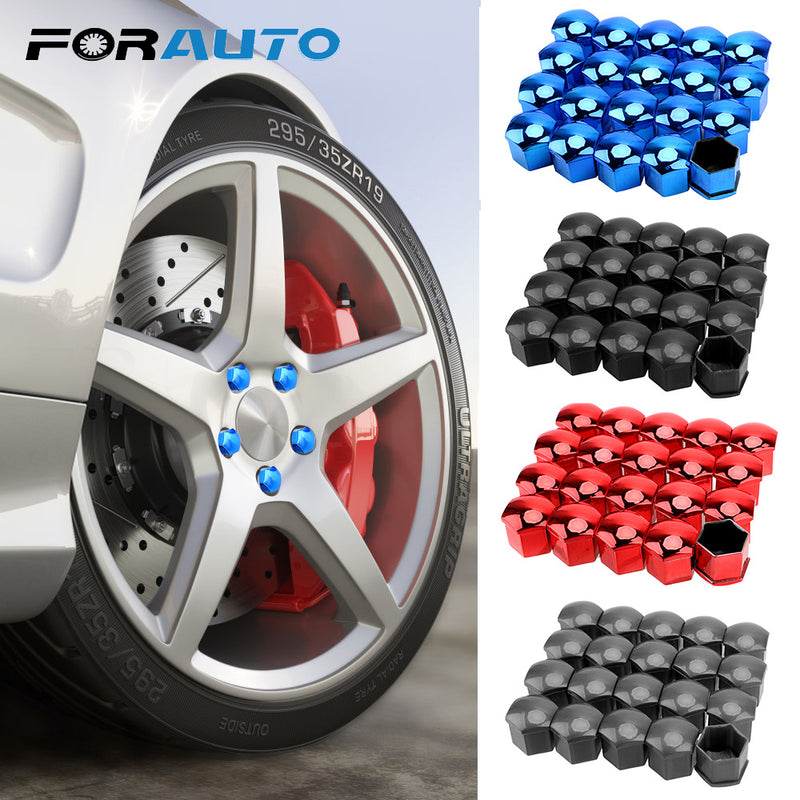 17mm 20 Pieces Car Wheel Nut Caps Protection Covers Caps Anti-Rust Auto Hub Screw Cover Car Tyre Nut Bolt Exterior Decoration