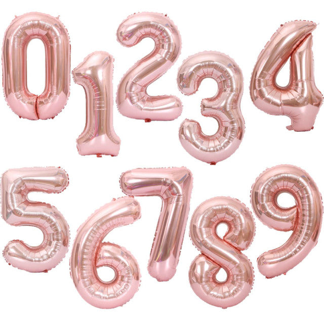 40Inch Big Foil Birthday Balloons Helium Number Balloon 0-9 Happy Birthday Wedding Party Decorations Shower Large Figures Globos