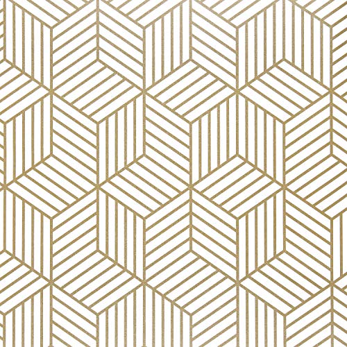 HaoHome Hexagon Contact Paper Extraíble Peel and Stick Wallpaper Película autoadhesiva para la decoración de la pared del dormitorio de la sala de estar