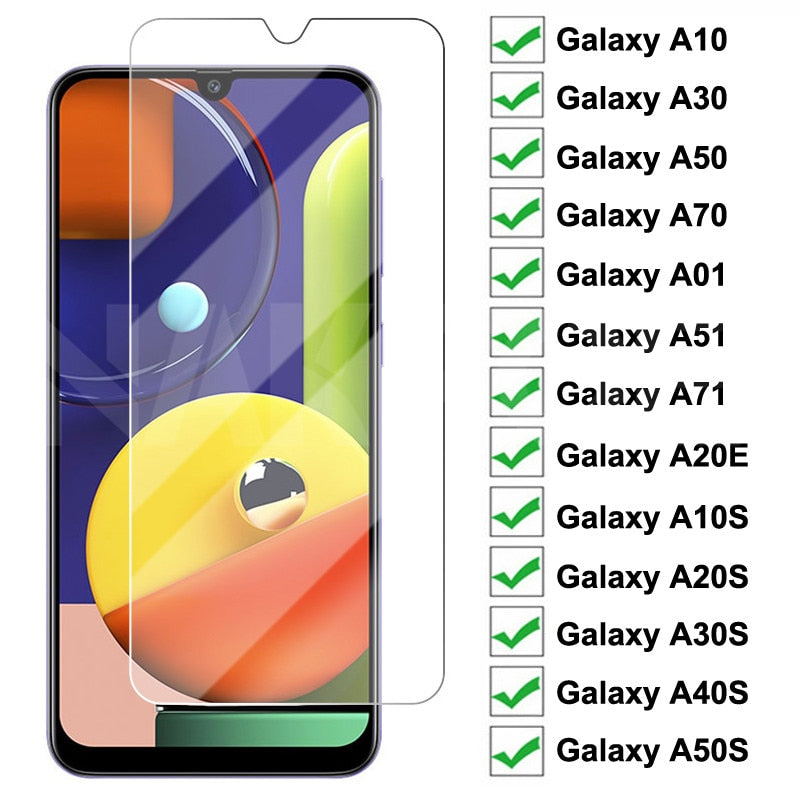 9D Schutzglas für Samsung Galaxy A10 A30 A50 A70 A01 A51 A71 Displayschutzfolie A20E A20S A30S A40S A50S A70S M30S Glas