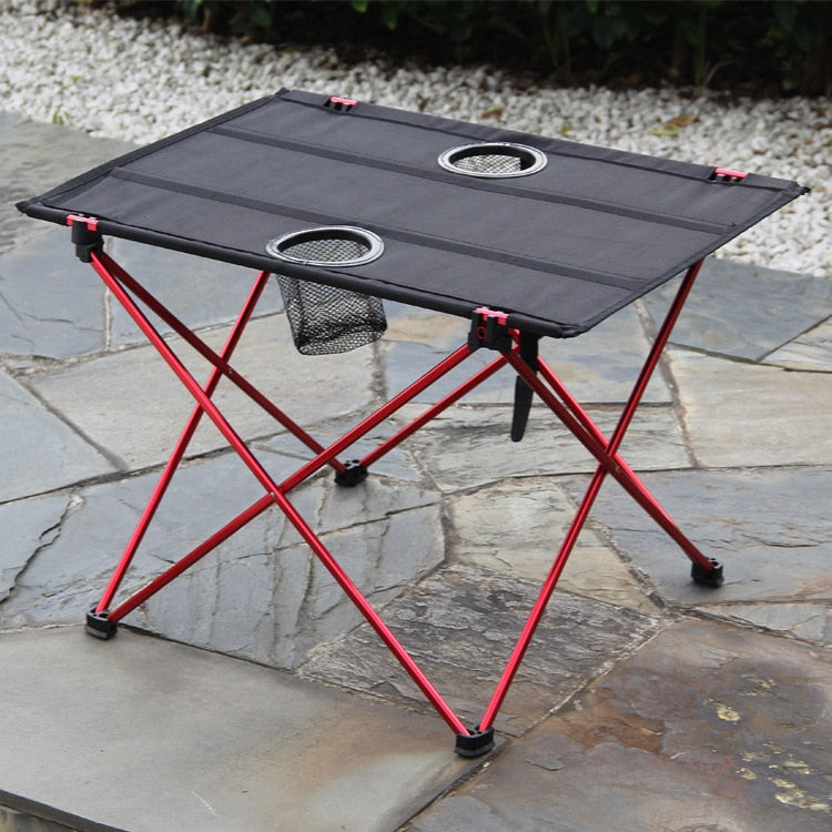 Mesa portátil ligera para exteriores para mesa de Camping, mesa plegable de aleación de aluminio para Picnic, barbacoa, mesa de viaje para playa y parque al aire libre