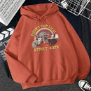 Support Your Local Street Cats Print Frauen Hoodie Cartoons Crewneck Kleidung Vintage Loose Sweatshirt Street Hip Hop Hoody Womens