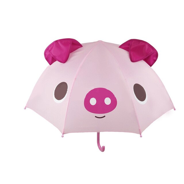 Paraguas de dibujos animados bonitos para niños, paraguas creativo de mango largo para modelado de orejas en 3D, paraguas para niños y niñas