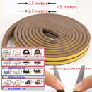 5 meters DIPE self-adhesive door and window sealing strip glass window anti-collision rubber strip foam sound insulation strip