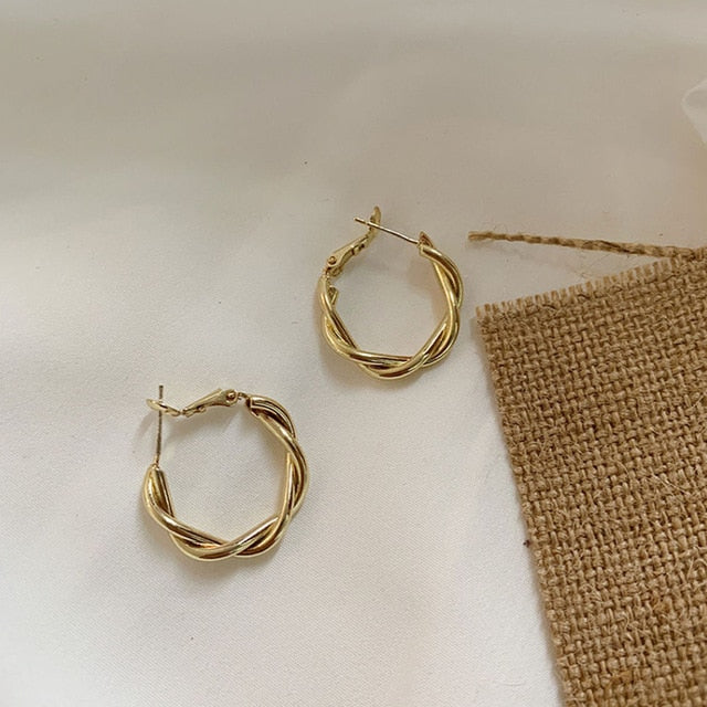 Minimalist Large Circle Geometric Round Big Hoop Earrings For Women Girl Wedding Party Jewelry