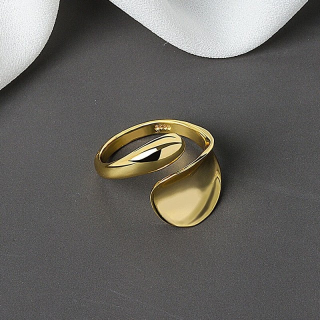 Echte 925 Sterling Silber Ringe für Frauen Vintage Gold Farbe Bump Verlobungsringe Silber 925 Schmuck Anillos Mujer