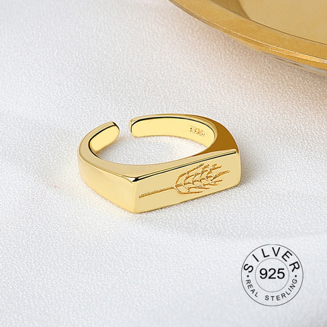 925 Sterling Silber offener Ring für Frauen INS Nische unregelmäßige Welle Sand Oberfläche breite Nudel Original Party Geburtstagsgeschenk
