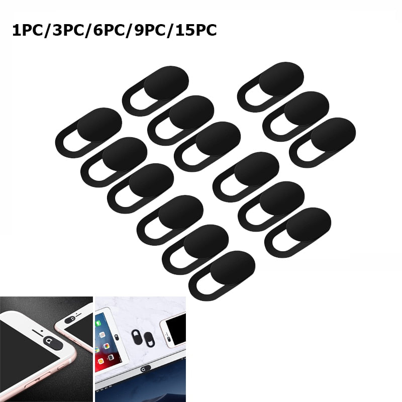 9PC/15PC WebCam Cover Shutter Magnet Slider Plastic for Iphone Laptop Camera Web PC Tablet Smartphone Universal Privacy Sticker
