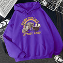 Support Your Local Street Cats Print Frauen Hoodie Cartoons Crewneck Kleidung Vintage Loose Sweatshirt Street Hip Hop Hoody Womens