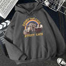 Support Your Local Street Cats Print Frauen Hoodie Cartoons Crewneck Kleidung Vintage Loose Sweatshirt Street Hip Hop Hoody Womens