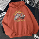 Support Your Local Street Cats Print Frauen Hoodie Cartoons Crewneck Kleidung Vintage Loose Sweatshirt Street Hip Hop Hoody Womens
