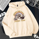 Support Your Local Street Cats Print Frauen Hoodie Cartoons Crewneck Kleidung Vintage Loose Sweatshirt Street Hip Hop Hoody Womens