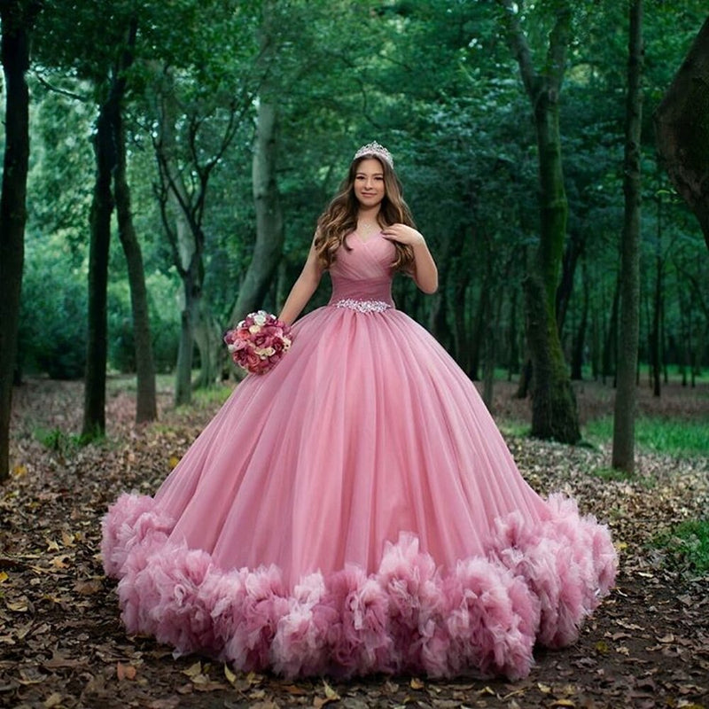 Sweet 16 Pink Quinceanera Dresses Off Shoulder Ruched Ball Gown Sweet 15 Dress Prom Gowns Vestido De 15 Anos Quinceanera فساتين