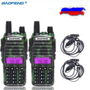 2Pcs Baofeng UV-82 5W Portable UV82 UV-5R  Walkie Talkie Dual Band 2 PTT VHF UHF UV 82 Ham Amateur Radio Transceiver