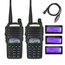 2pcs/lot BaoFeng real 8W UV-82 High Power Two Way Radio Portable Radio Dual Band VHF/UHF 10km long range Walkie Talkie UV82