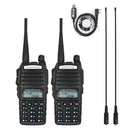 2pcs/lot BaoFeng real 8W UV-82 High Power Two Way Radio Portable Radio Dual Band VHF/UHF 10km long range Walkie Talkie UV82