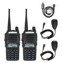 2pcs/lot BaoFeng real 8W UV-82 High Power Two Way Radio Portable Radio Dual Band VHF/UHF 10km long range Walkie Talkie UV82