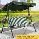 Green/Beige Swing Top Cover Canopy Replacement Porch Patio Outdoor Canopy Swing Chair Awning Protection Against UV Rays