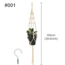 Colgador de macramé hecho a mano para planta colgante, maceta para flores, colgador de pared, decoración para patio, jardín, maceta colgante, cesta colgante