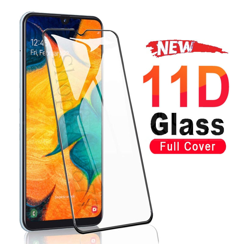 11D Tempered Glass For Samsung Galaxy A01 A11 A21 A31 A41 A51 A71 Screen Protector Glas M11 M21 M31 M51 A30 A50 Protective Glass