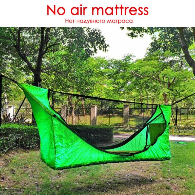 Single Sun Protection Hammock Inflatable Mattress Mosquito Net Hammocks Sets Home Courtyard Camping Trip Anti-mosquito Hammock