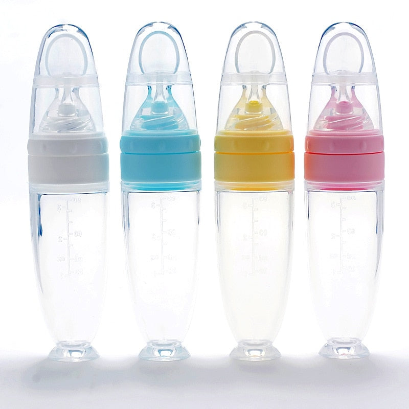 Silikon-Baby-Fütterungslöffel Silikon-Nahrungsergänzungsmittel Kinder-Reispastenflasche