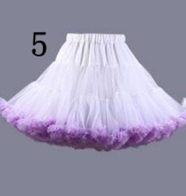 Gran oferta 2018, enaguas coloridas de tul para niñas, falda interior de Lolita, falda de tul EE807