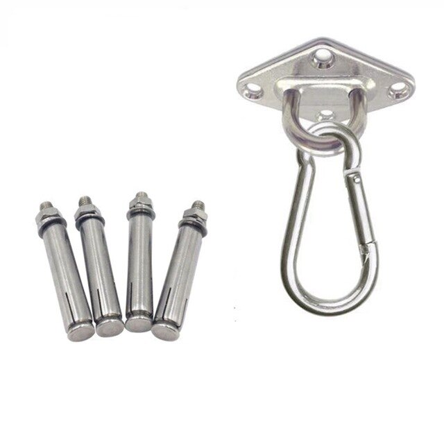 Stainless Steel Hammock Mount Base Suspension Ceiling Hooks Trapeze Swing Gym Hangers For Hammock Yoga Hanging Chair Heavy Duty
