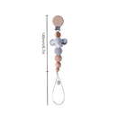 1 STÜCK Baby Schnullerkette Elefant Holzclip Geometrische Häkelperlen Tasche Holz Beißring Winzige Stange Dummy Clips Baby Schnullerhalter