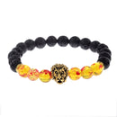 Classic Crown Lion Bracelet Men Fashion Tiger Eye Onyx Stone Handmade Beaded Charm Bracelet For Women Jewelry Pulsera Hombre