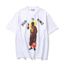Kanye West Skull Print Lose Lässige Männer und Frauen T-Shirts Harajuku Oversize O-Ausschnitt Kurzarm Hip Hop T-Shirt Streetwear T-Shirts