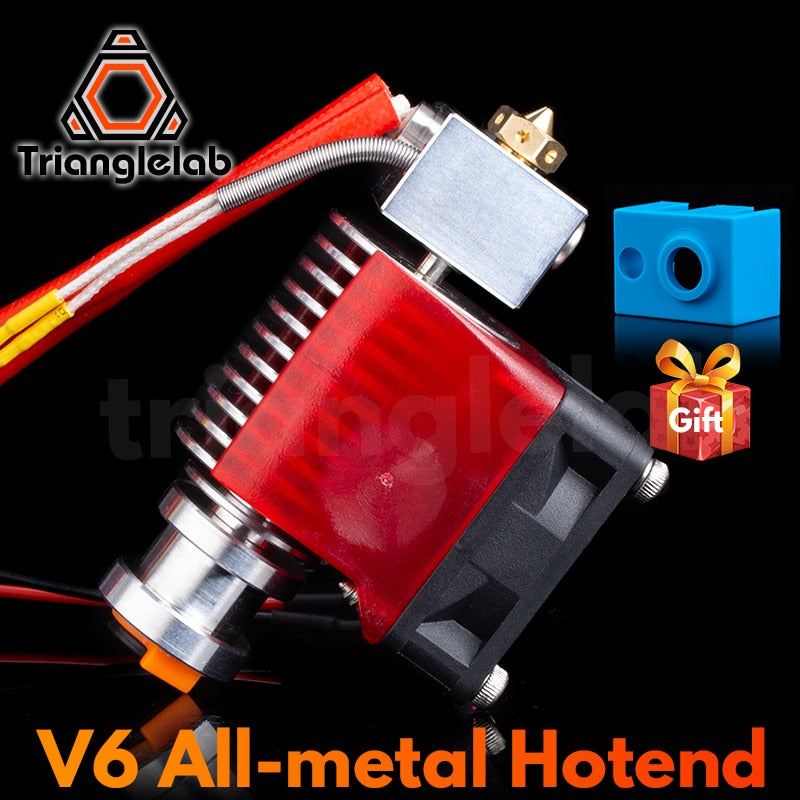 Trianglelab Highall-metal V6 Hotend 12V/24V Remote Bowen Print J-head Hotend y soporte de ventilador de refrigeración para E3D HOTEND para PT100