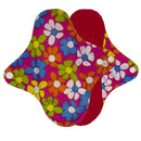 reusable cloth pads for periods, red micro-fleece inner menstrual pad with wings, 4 sizes women sanitary day and night pads