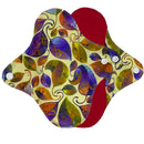 reusable cloth pads for periods, red micro-fleece inner menstrual pad with wings, 4 sizes women sanitary day and night pads