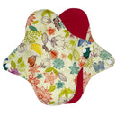 reusable cloth pads for periods, red micro-fleece inner menstrual pad with wings, 4 sizes women sanitary day and night pads