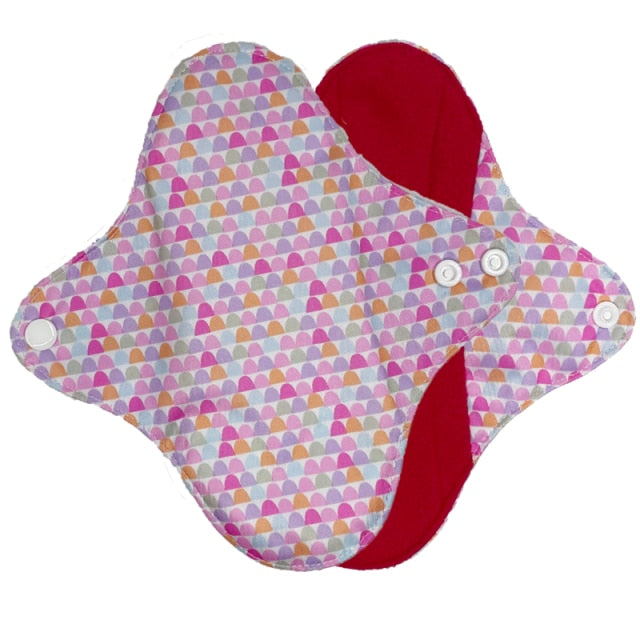 Almohadillas de tela reutilizables para la menstruación, almohadilla menstrual interna de microforro polar rojo con alas, 4 tamaños de almohadillas higiénicas para el día y la noche para mujeres
